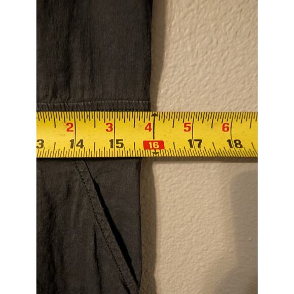 Eileen Fisher Linen Blend Midi Shirt Dress Womens M Grey Long Sleeve Modest - Picture 6 of 10